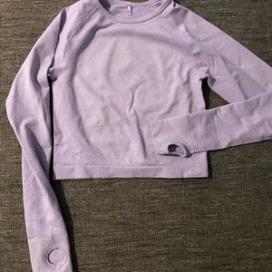 Gymshark inspired crop long sleeve  shirt